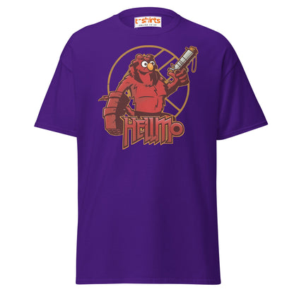 Hellmo T-Shirt | Funny Parody Comic Style Tee - Purple - T-Shirts Online