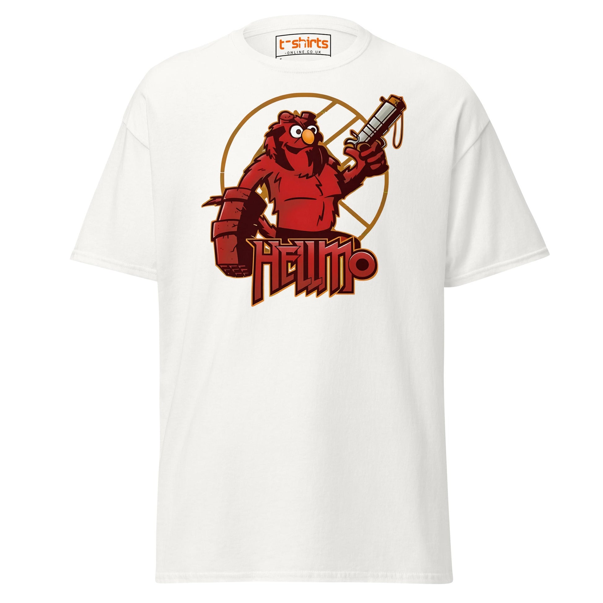 Hellmo T-Shirt | Funny Parody Comic Style Tee - White - T-Shirts Online