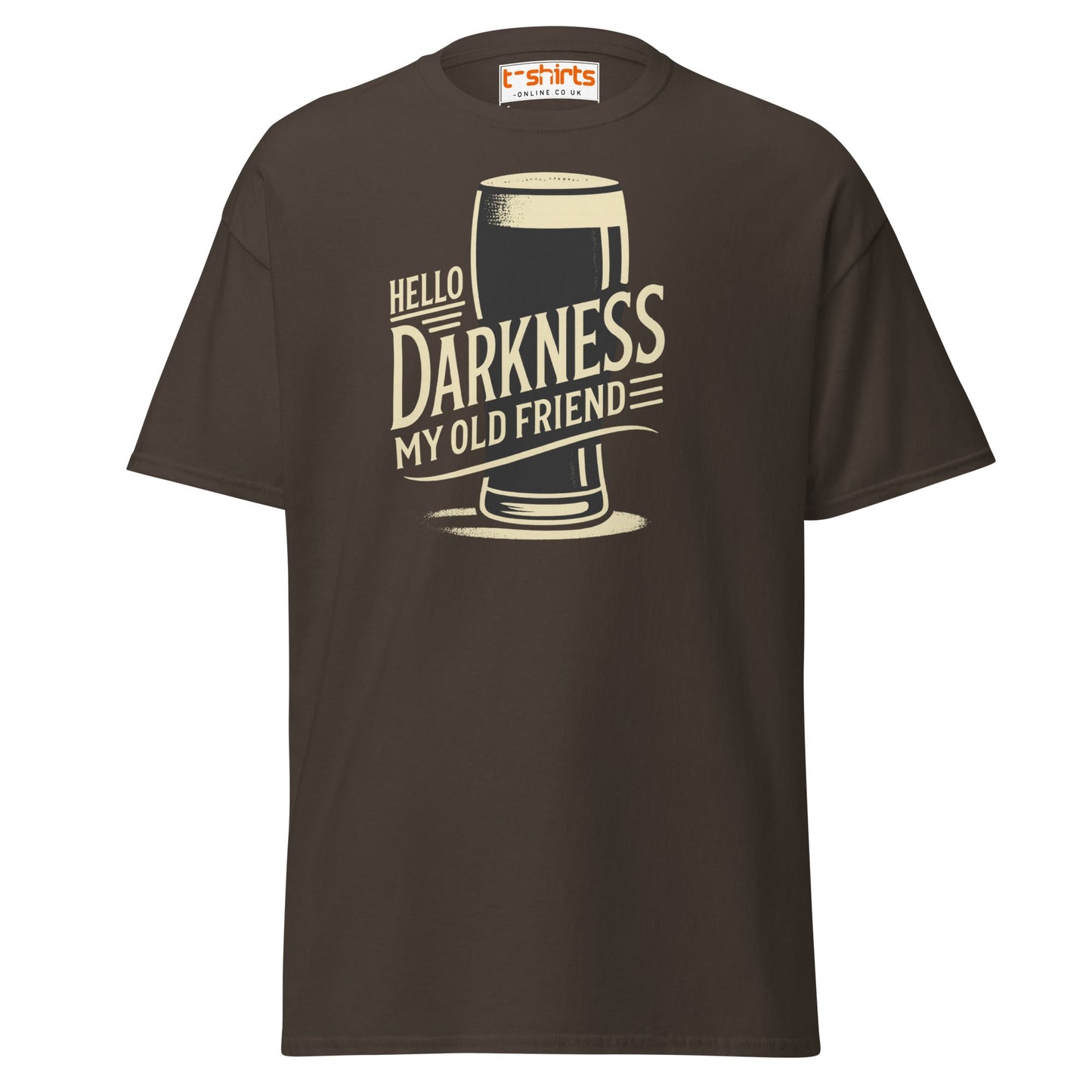 Hello Darkness Beer T-Shirt – Funny Stout Lover Tee - Dark Chocolate - T-Shirts Online