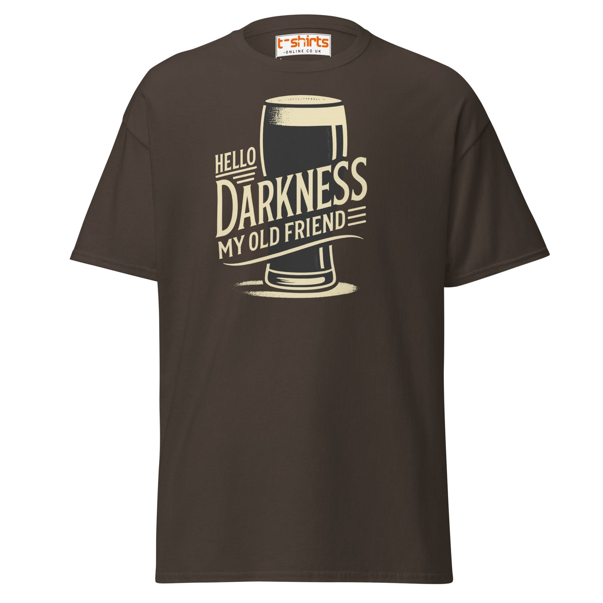 Hello Darkness Beer T-Shirt – Funny Stout Lover Tee - Dark Chocolate - T-Shirts Online