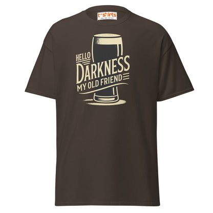 Hello Darkness Beer T-Shirt – Funny Stout Lover Tee - Dark Chocolate - T-Shirts Online