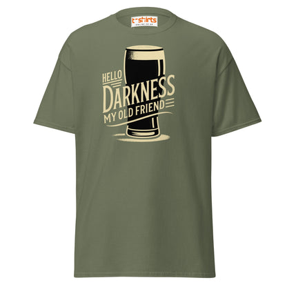 Hello Darkness Beer T-Shirt – Funny Stout Lover Tee - Military Green - T-Shirts Online