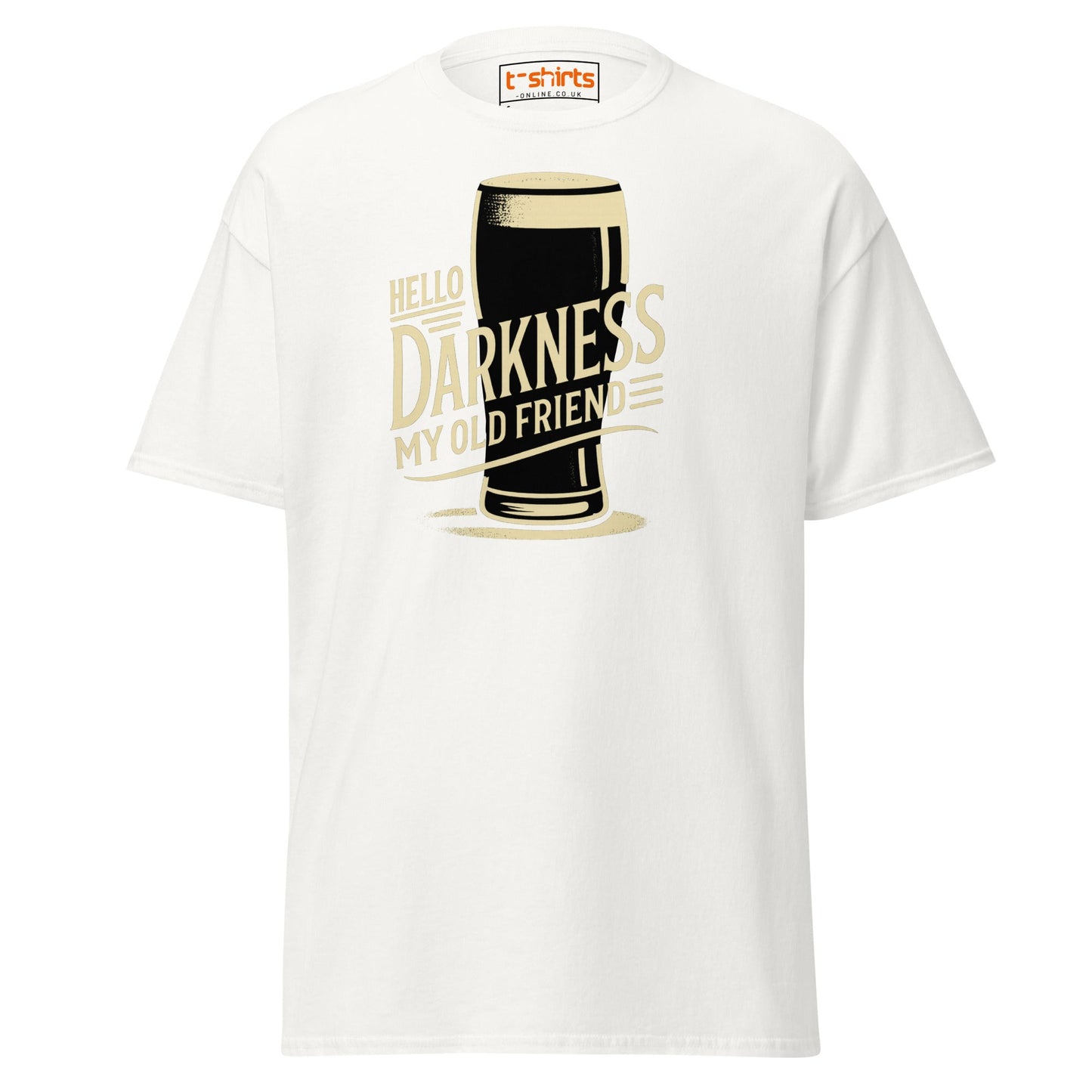 Hello Darkness Beer T-Shirt – Funny Stout Lover Tee - White - T-Shirts Online