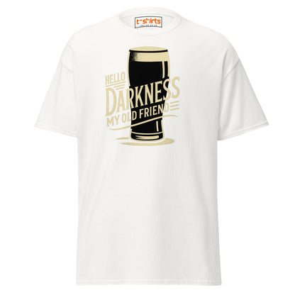 Hello Darkness Beer T-Shirt – Funny Stout Lover Tee - White - T-Shirts Online