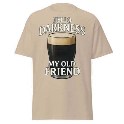 Hello Darkness My Old Friend Stout Beer T-Shirt - Sand - T-Shirts Online