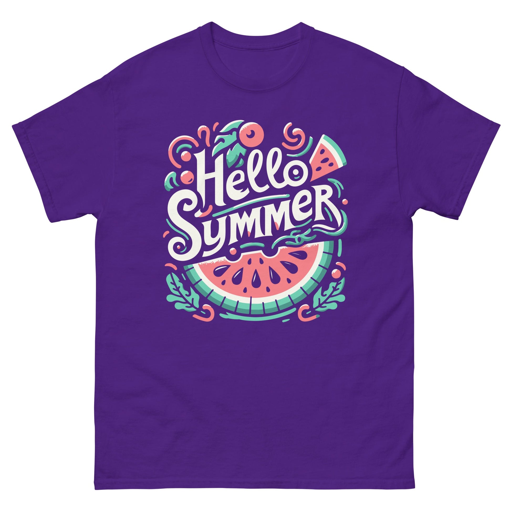 Hello Summer | Unisex Summer T-Shirt - Purple - T-Shirts Online