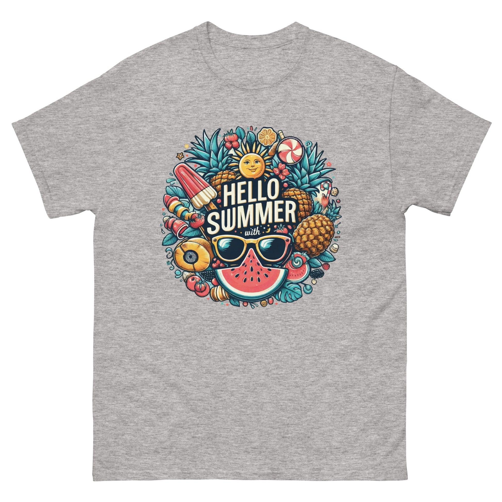 Hello Summer | Unisex T Shirt - Sport Grey - T-Shirts Online