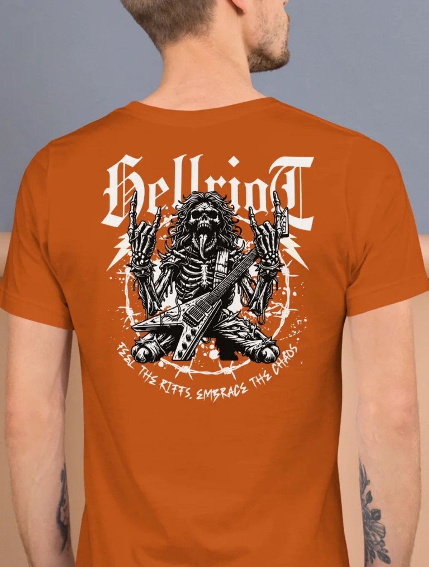 Hellride T-Shirt | Rock Music Graphic Tee - Black Heather - T-Shirts Online