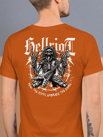 Hellride T-Shirt | Rock Music Graphic Tee - Black Heather - T-Shirts Online