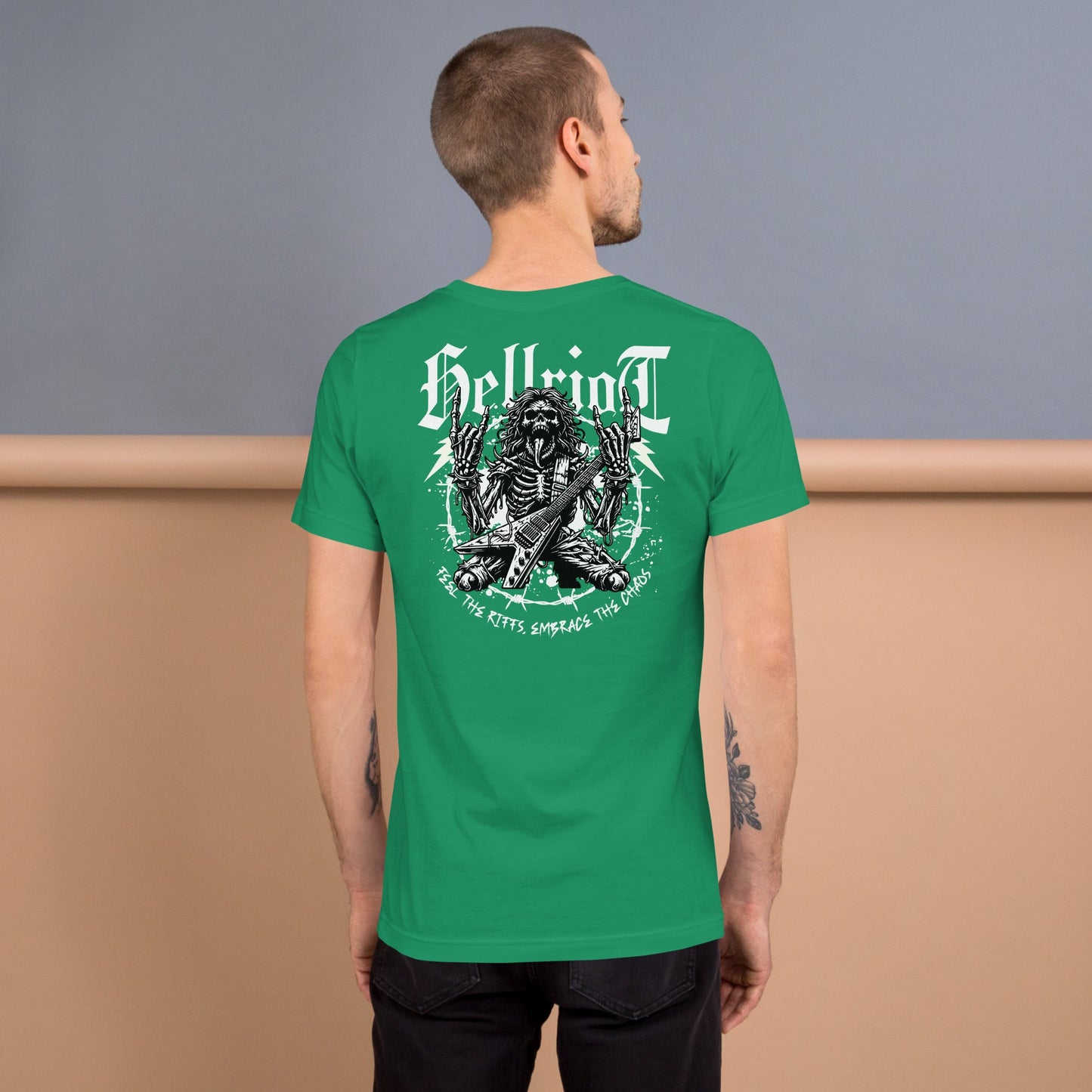 Hellride T-Shirt | Rock Music Graphic Tee - Kelly - T-Shirts Online