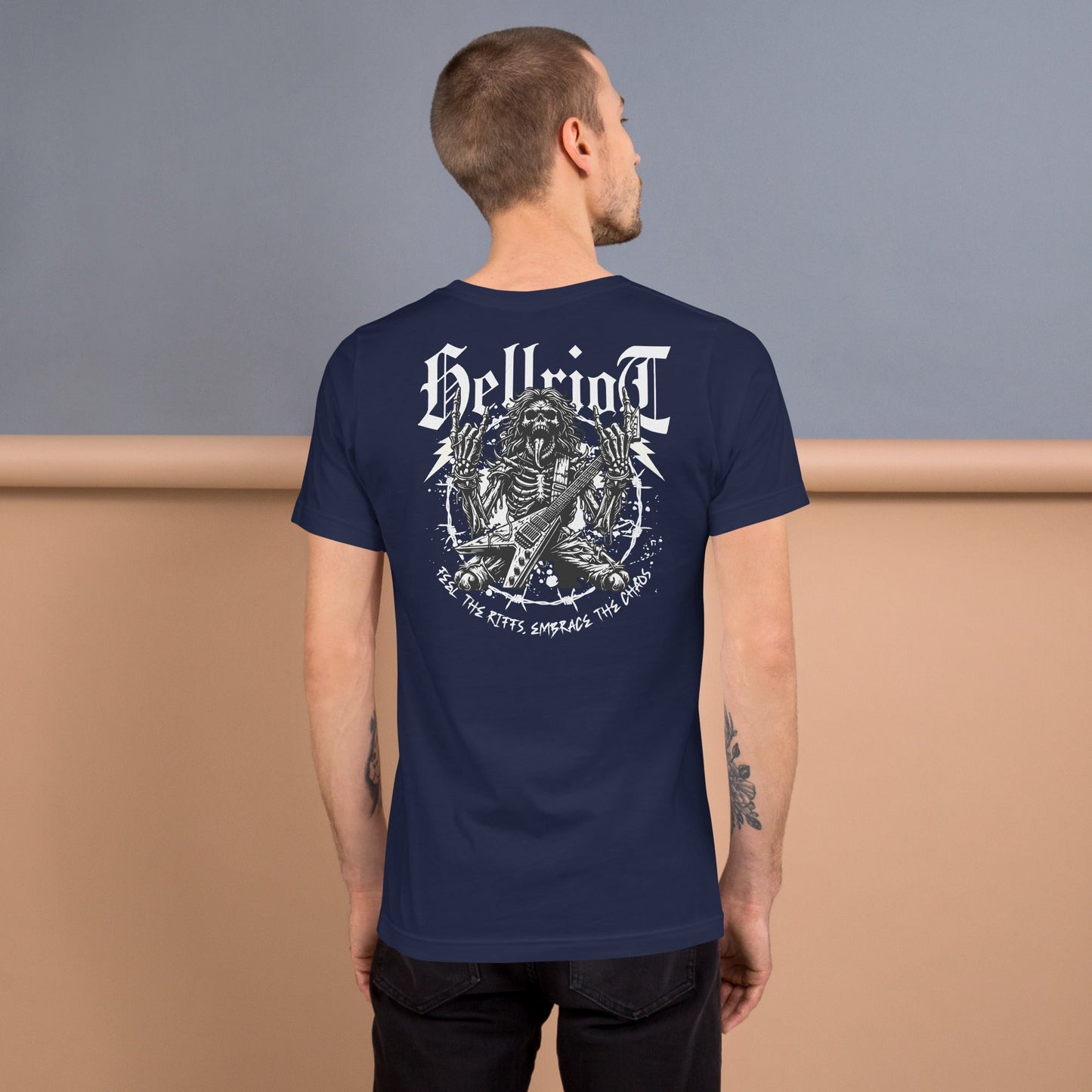 Hellride T-Shirt | Rock Music Graphic Tee - Navy - T-Shirts Online