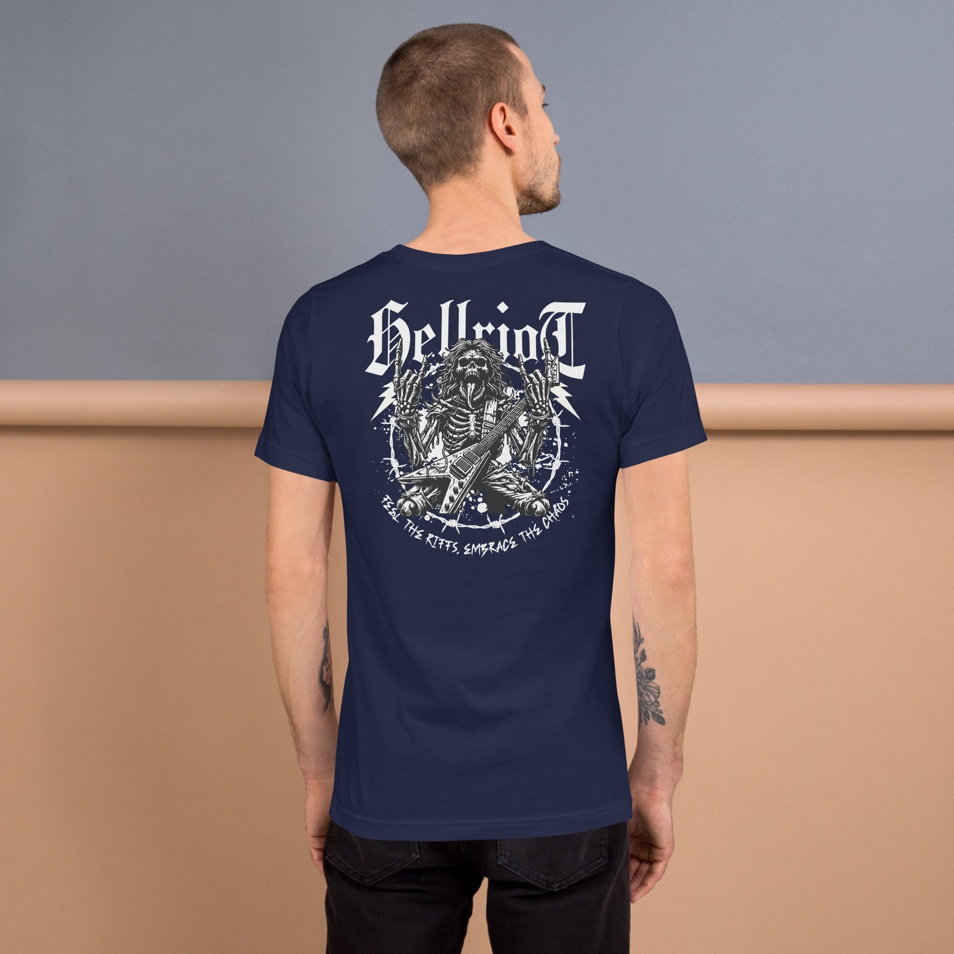 Hellride T-Shirt | Rock Music Graphic Tee - Navy - T-Shirts Online