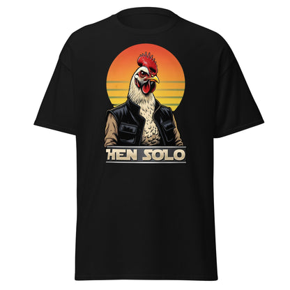 Hen Solo T-Shirt | Funny Star Wars Chicken Pun Graphic Tee - Black - T-Shirts Online