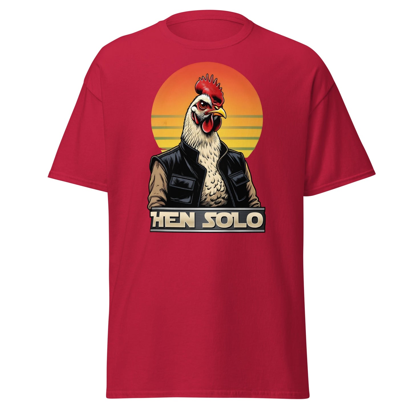 Hen Solo T-Shirt | Funny Star Wars Chicken Pun Graphic Tee - Cardinal - T-Shirts Online