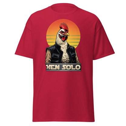 Hen Solo T-Shirt | Funny Star Wars Chicken Pun Graphic Tee - Cardinal - T-Shirts Online