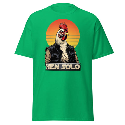 Hen Solo T-Shirt | Funny Star Wars Chicken Pun Graphic Tee - Irish Green - T-Shirts Online