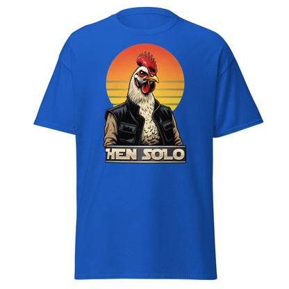 Hen Solo T-Shirt | Funny Star Wars Chicken Pun Graphic Tee - Royal - T-Shirts Online