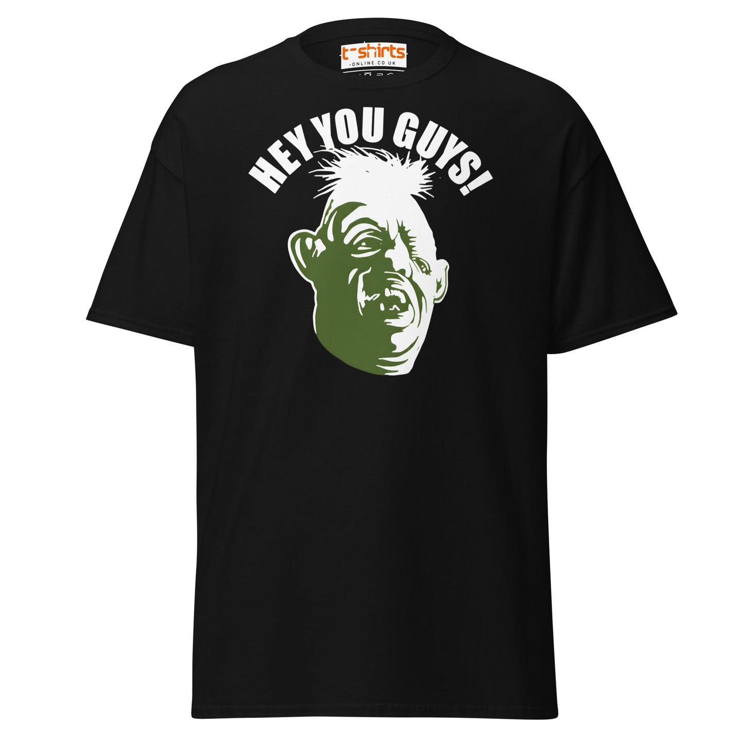 Hey You Guys T-Shirt | Funny Retro Quote Tee - Black - T-Shirts Online