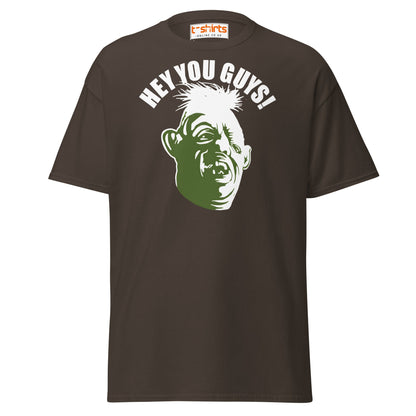 Hey You Guys T-Shirt | Funny Retro Quote Tee - Dark Chocolate - T-Shirts Online