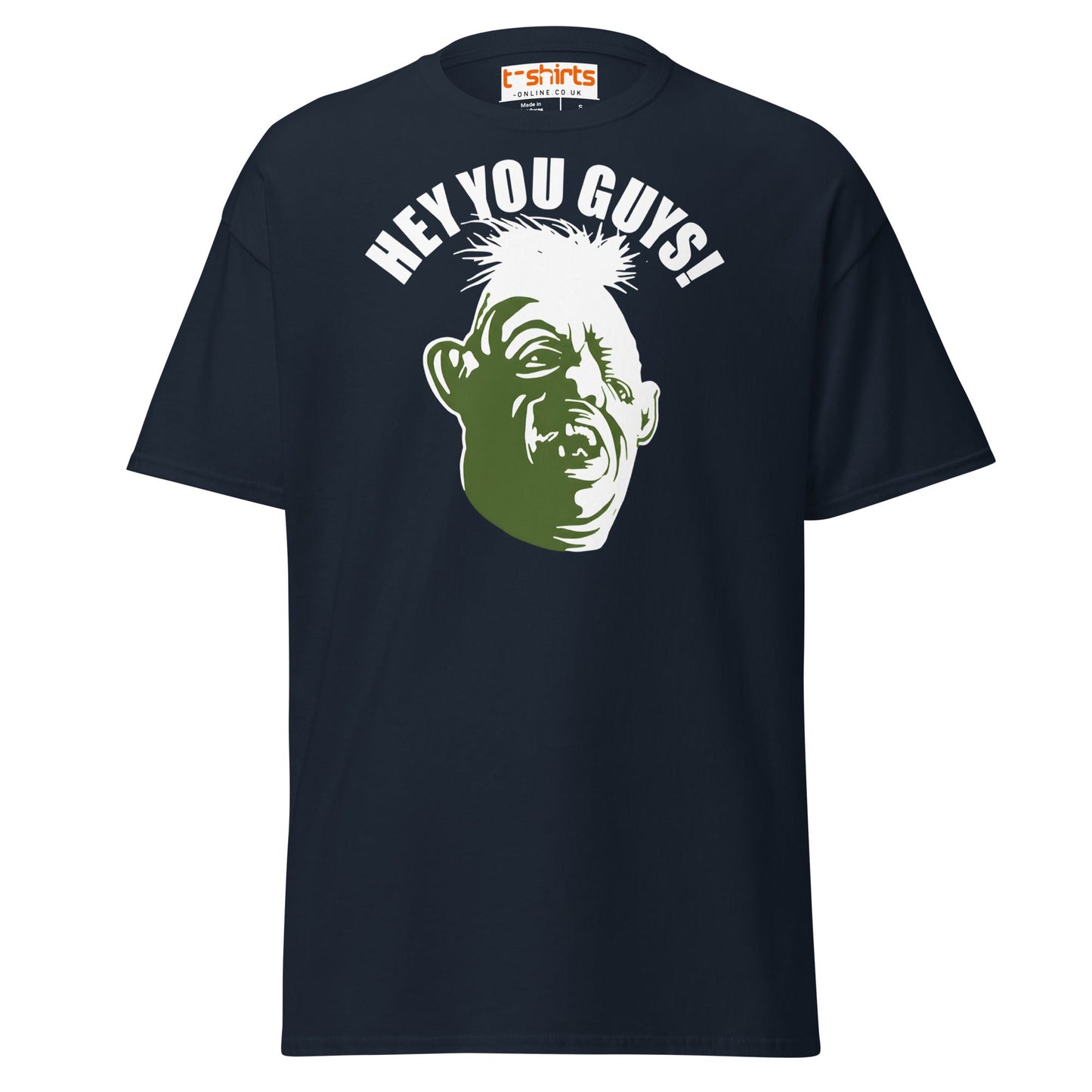 Hey You Guys T-Shirt | Funny Retro Quote Tee - Navy - T-Shirts Online