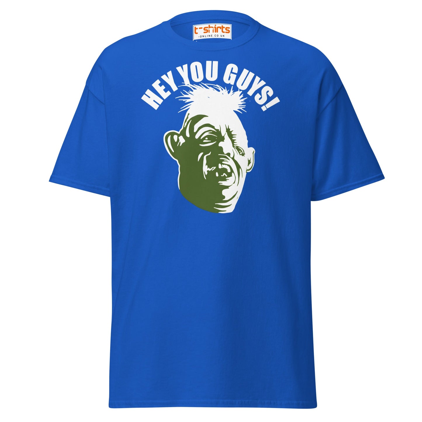 Hey You Guys T-Shirt | Funny Retro Quote Tee - Royal - T-Shirts Online