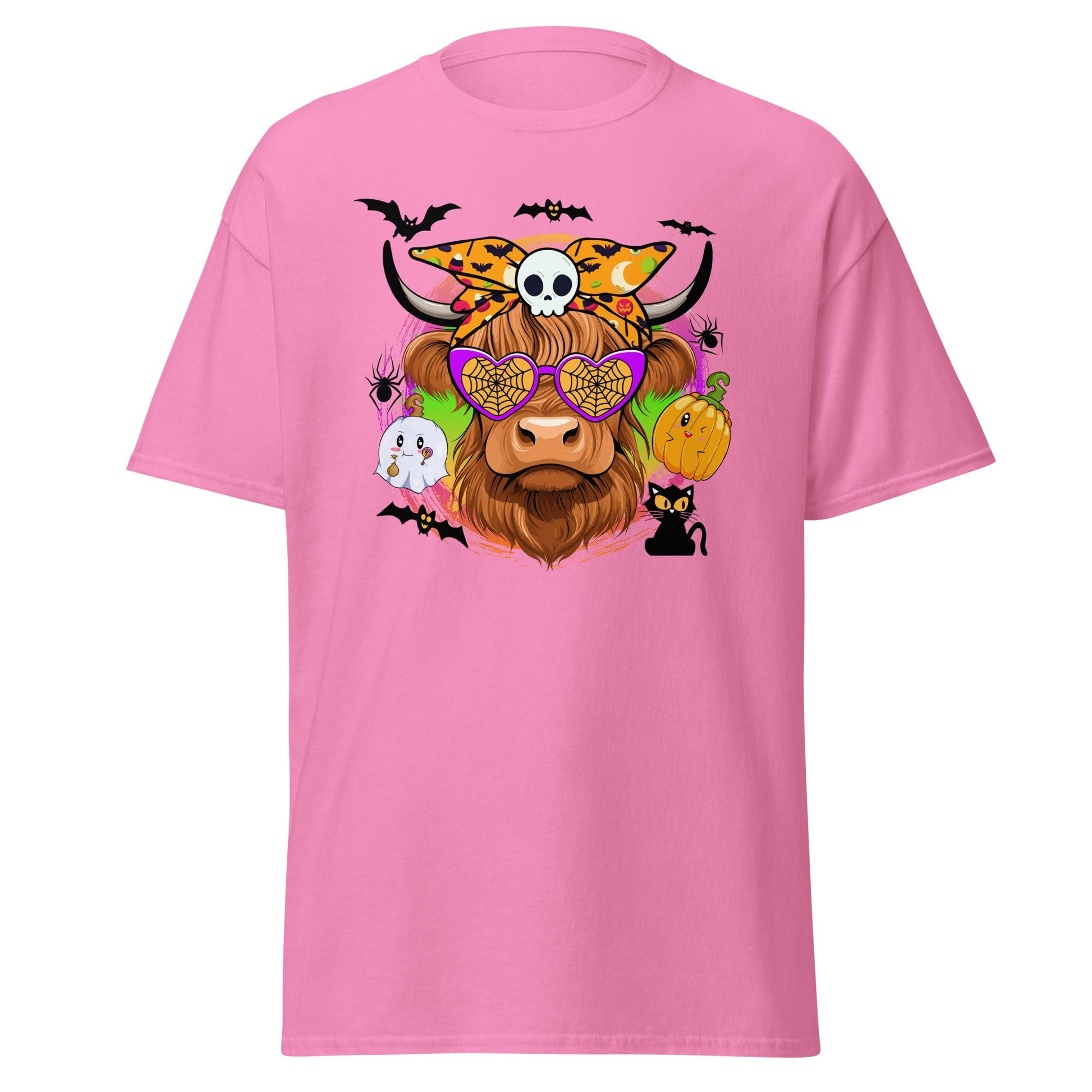 Highland Halloween | Halloween Cow T-Shirt - Azalea - T-Shirts Online