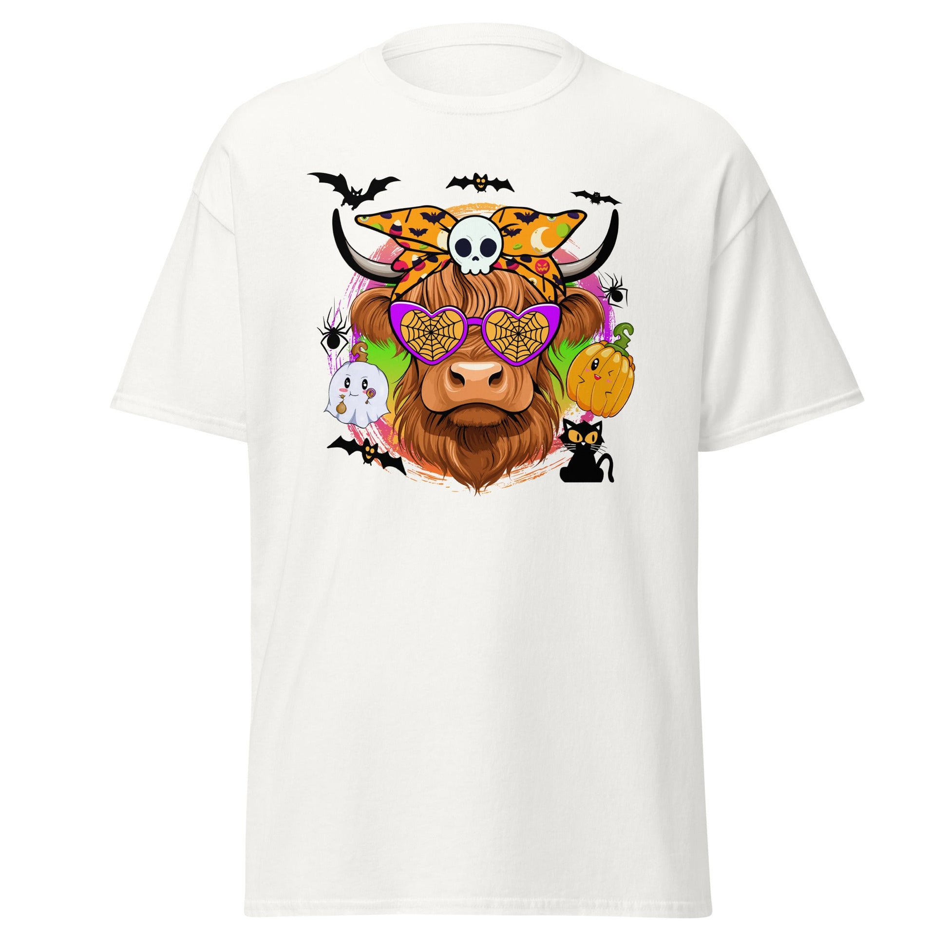Highland Halloween | Halloween Cow T-Shirt - White - T-Shirts Online