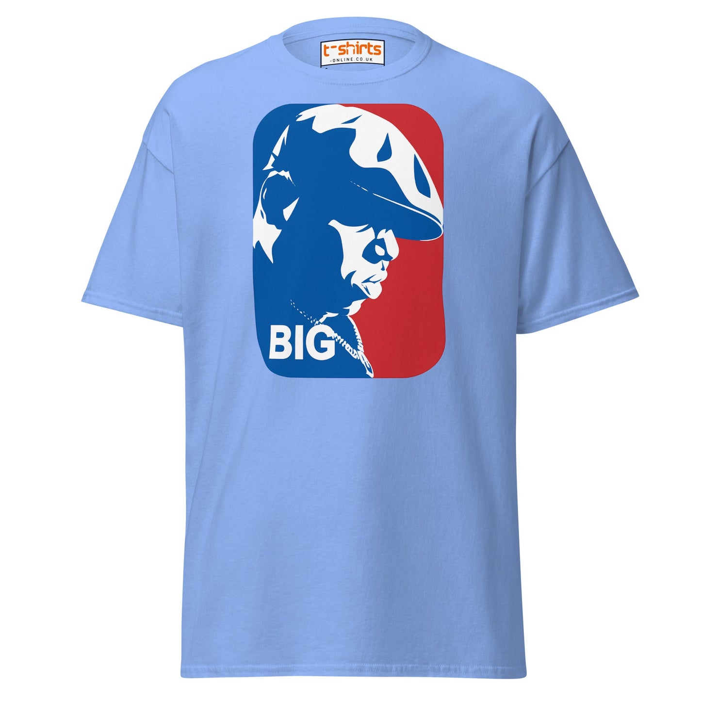 Hip Hop Legend BIG Silhouette T-Shirt | Streetwear Tee - Carolina Blue - T-Shirts Online