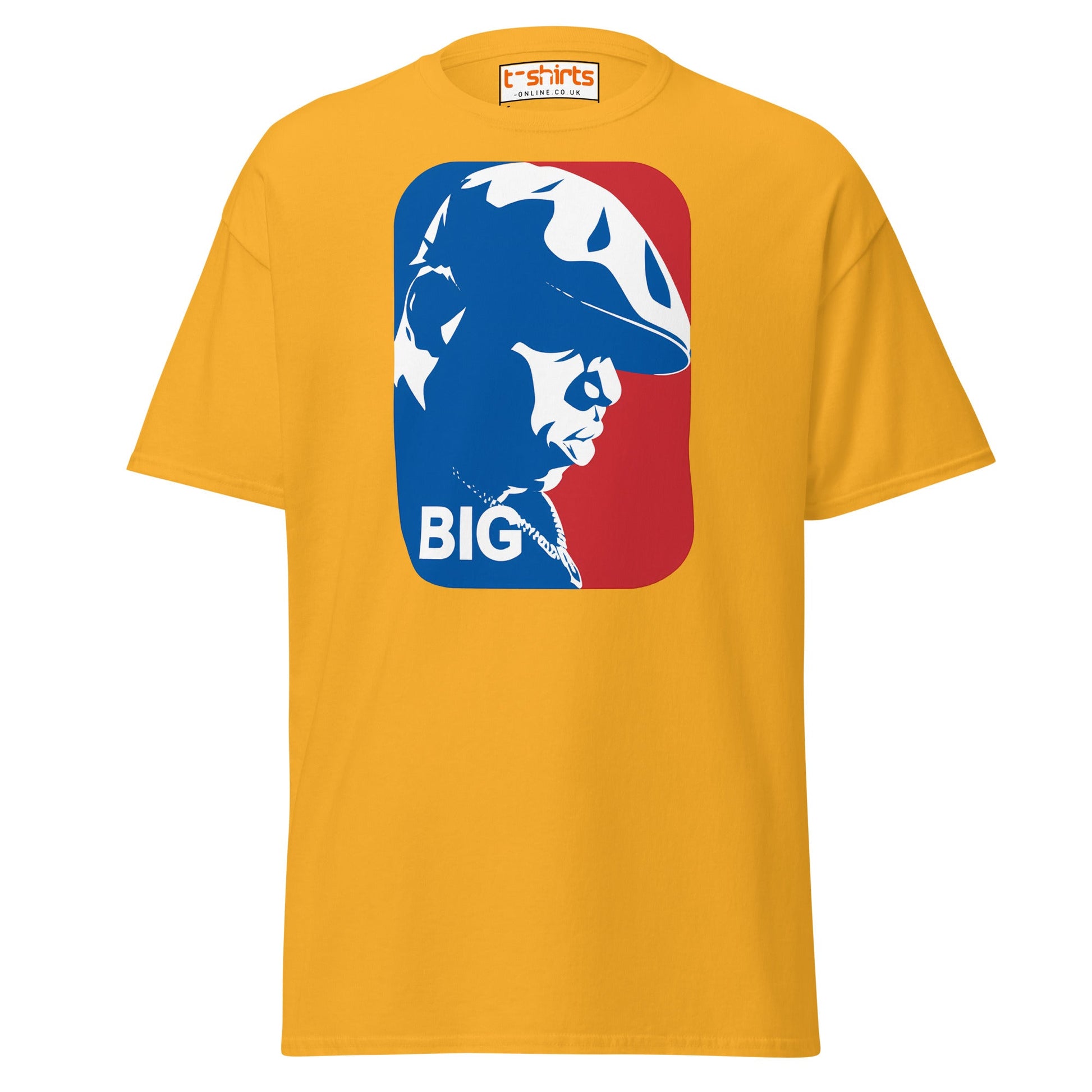 Hip Hop Legend BIG Silhouette T-Shirt | Streetwear Tee - Gold - T-Shirts Online