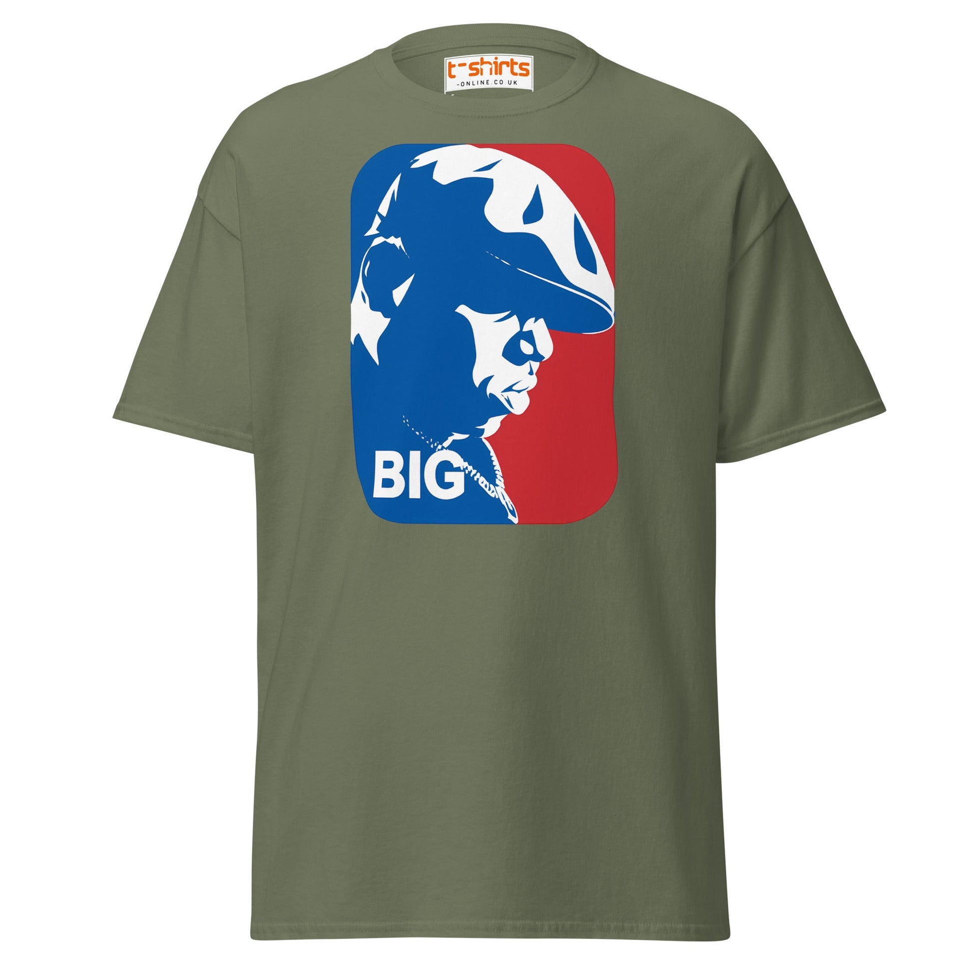 Hip Hop Legend BIG Silhouette T-Shirt | Streetwear Tee - Military Green - T-Shirts Online