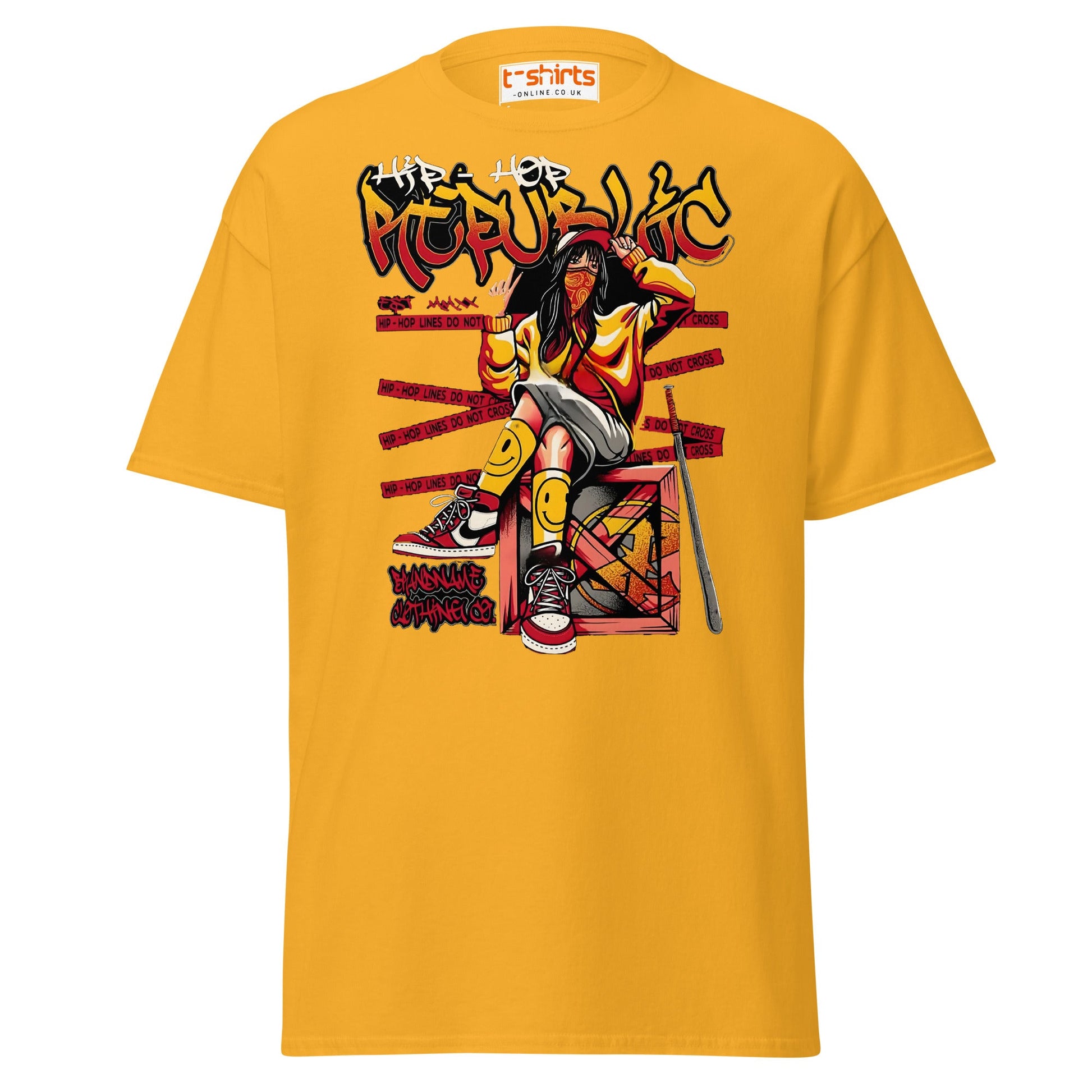 Hip Hop Republic T-Shirt – Urban Streetwear Style Tee - Gold - T-Shirts Online