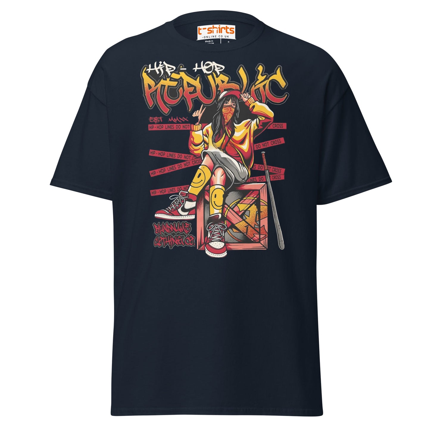 Hip Hop Republic T-Shirt – Urban Streetwear Style Tee - Navy - T-Shirts Online
