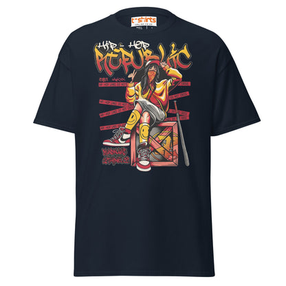 Hip Hop Republic T-Shirt – Urban Streetwear Style Tee - Navy - T-Shirts Online
