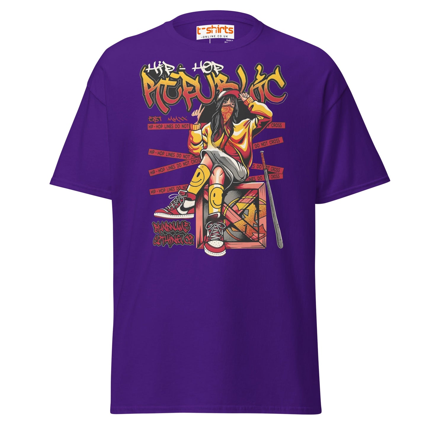 Hip Hop Republic T-Shirt – Urban Streetwear Style Tee - Purple - T-Shirts Online