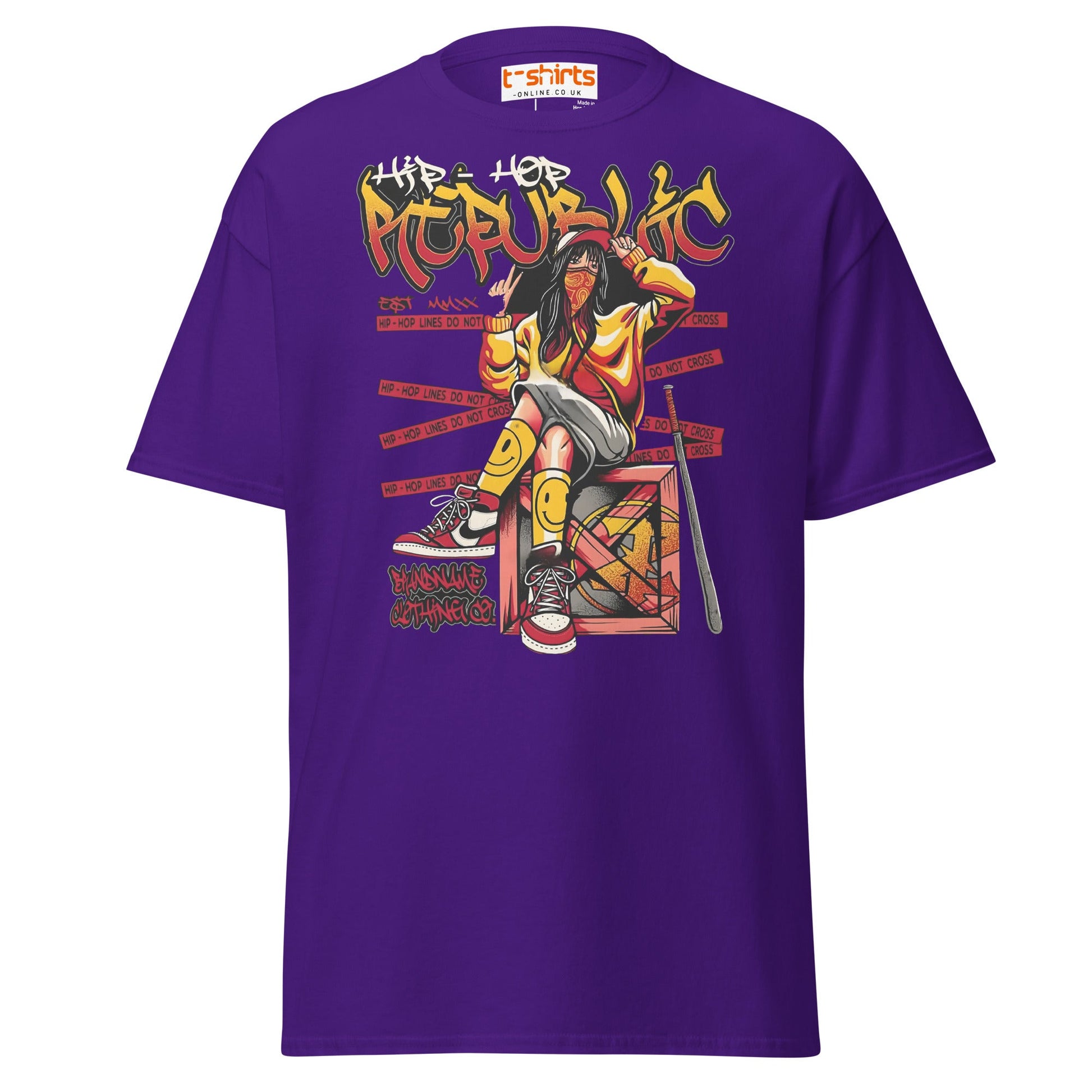Hip Hop Republic T-Shirt – Urban Streetwear Style Tee - Purple - T-Shirts Online