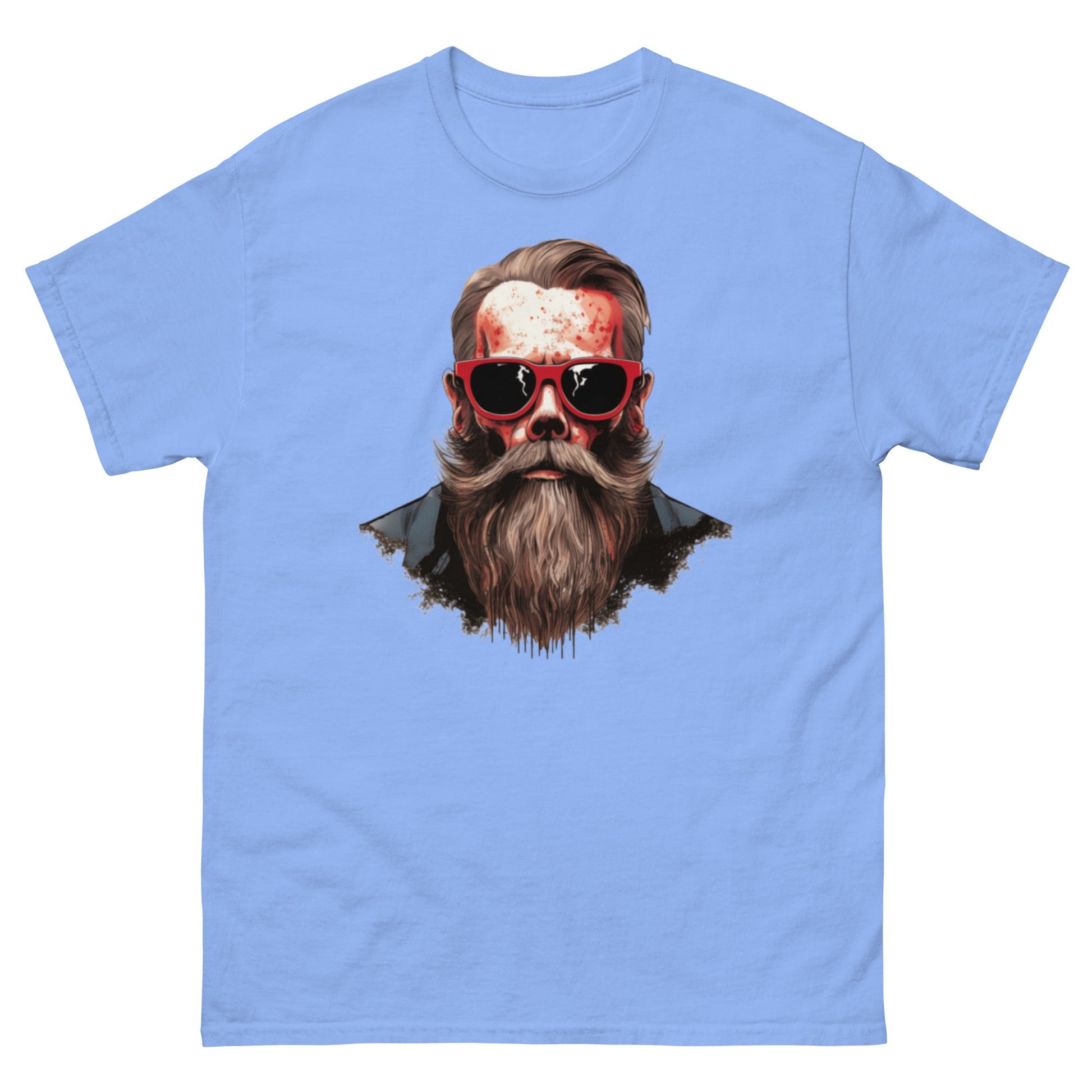 Hipster Skull | Men's T-Shirt - Carolina Blue - T-Shirts Online
