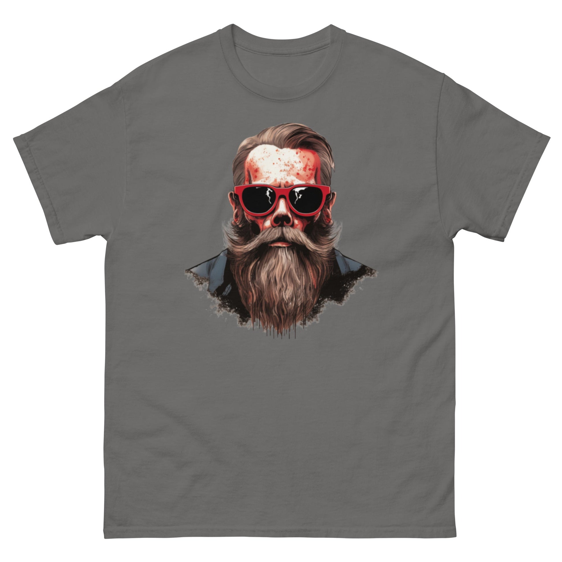 Hipster Skull | Men's T-Shirt - Charcoal - T-Shirts Online