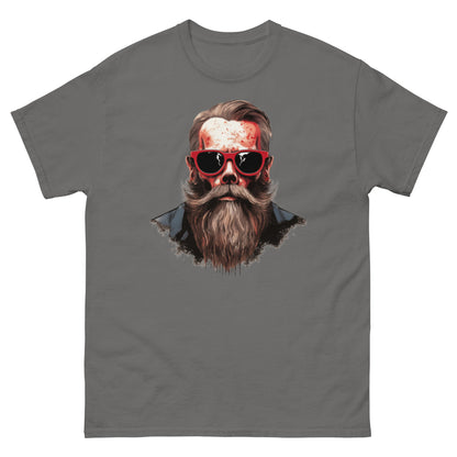 Hipster Skull | Men's T-Shirt - Charcoal - T-Shirts Online