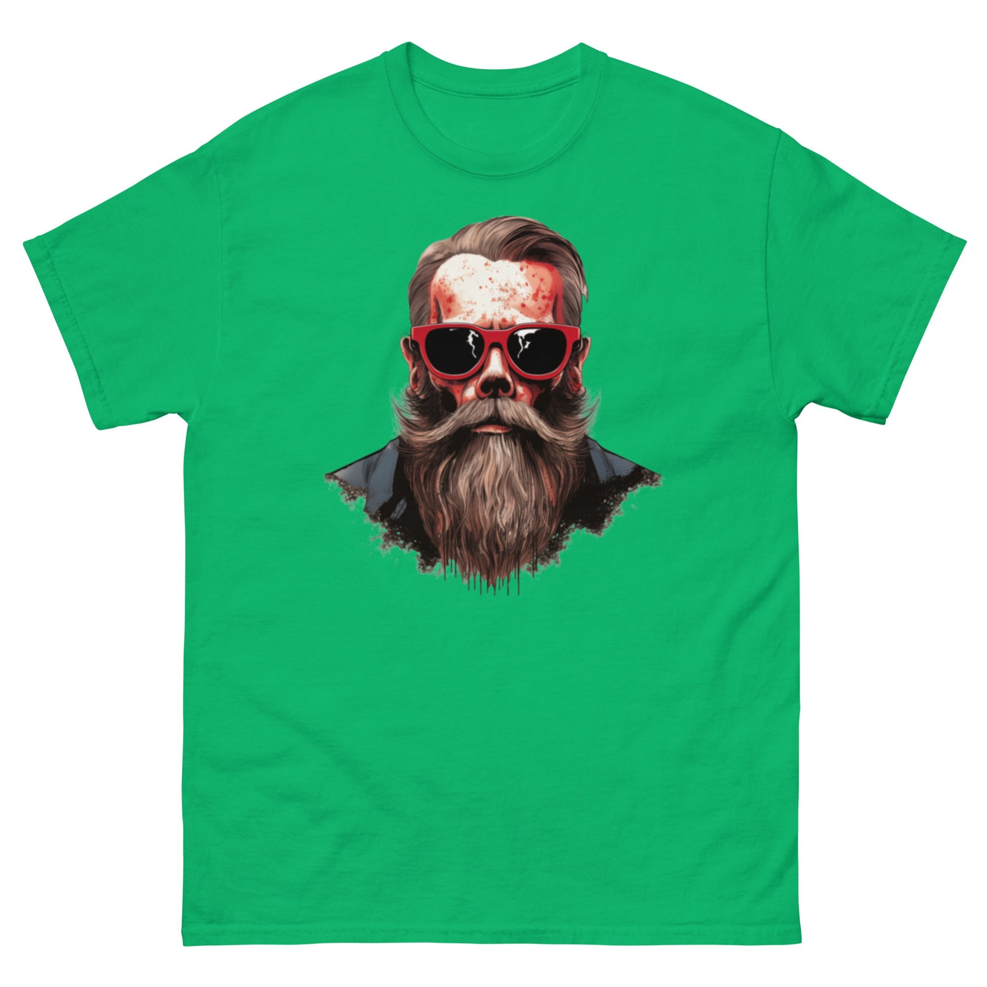 Hipster Skull | Men's T-Shirt - Irish Green - T-Shirts Online