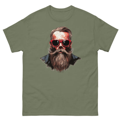 Hipster Skull | Men's T-Shirt - Military Green - T-Shirts Online
