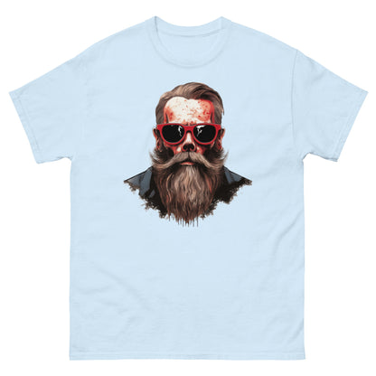 Hipster Skull | Men's T-Shirt - Light Blue - T-Shirts Online