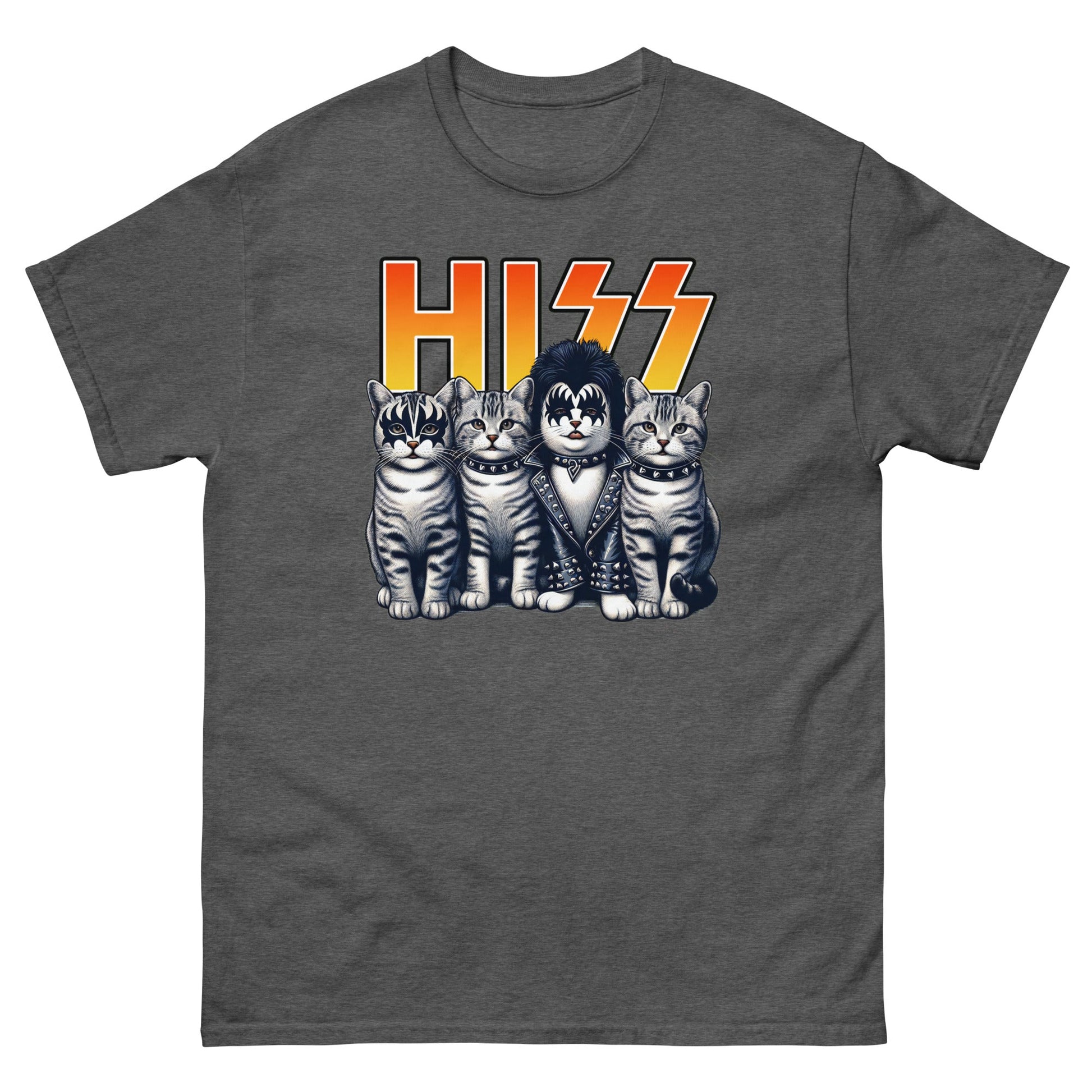 HISS | Cat T-Shirt - Dark Heather - T-Shirts Online
