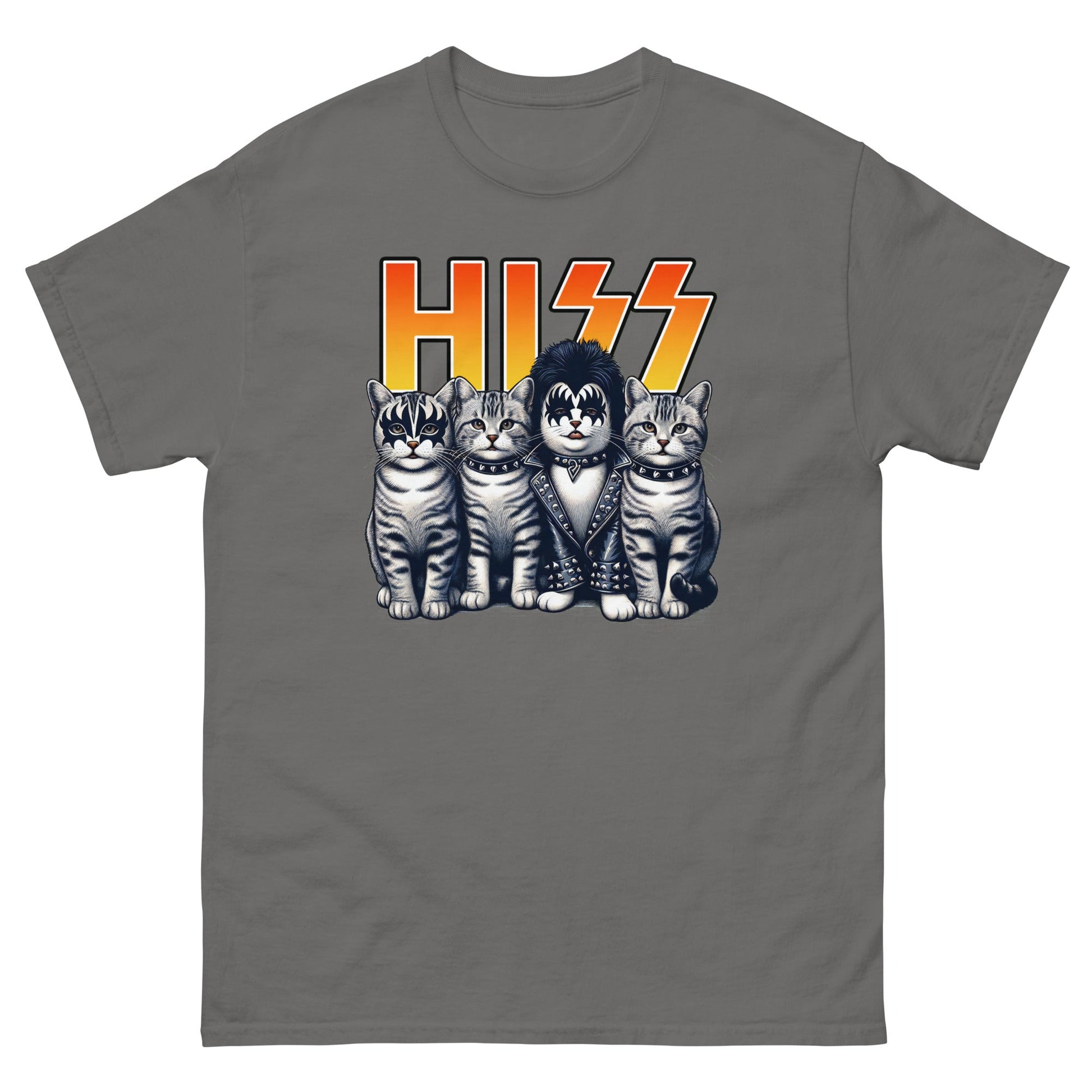 HISS | Cat T-Shirt - Charcoal - T-Shirts Online
