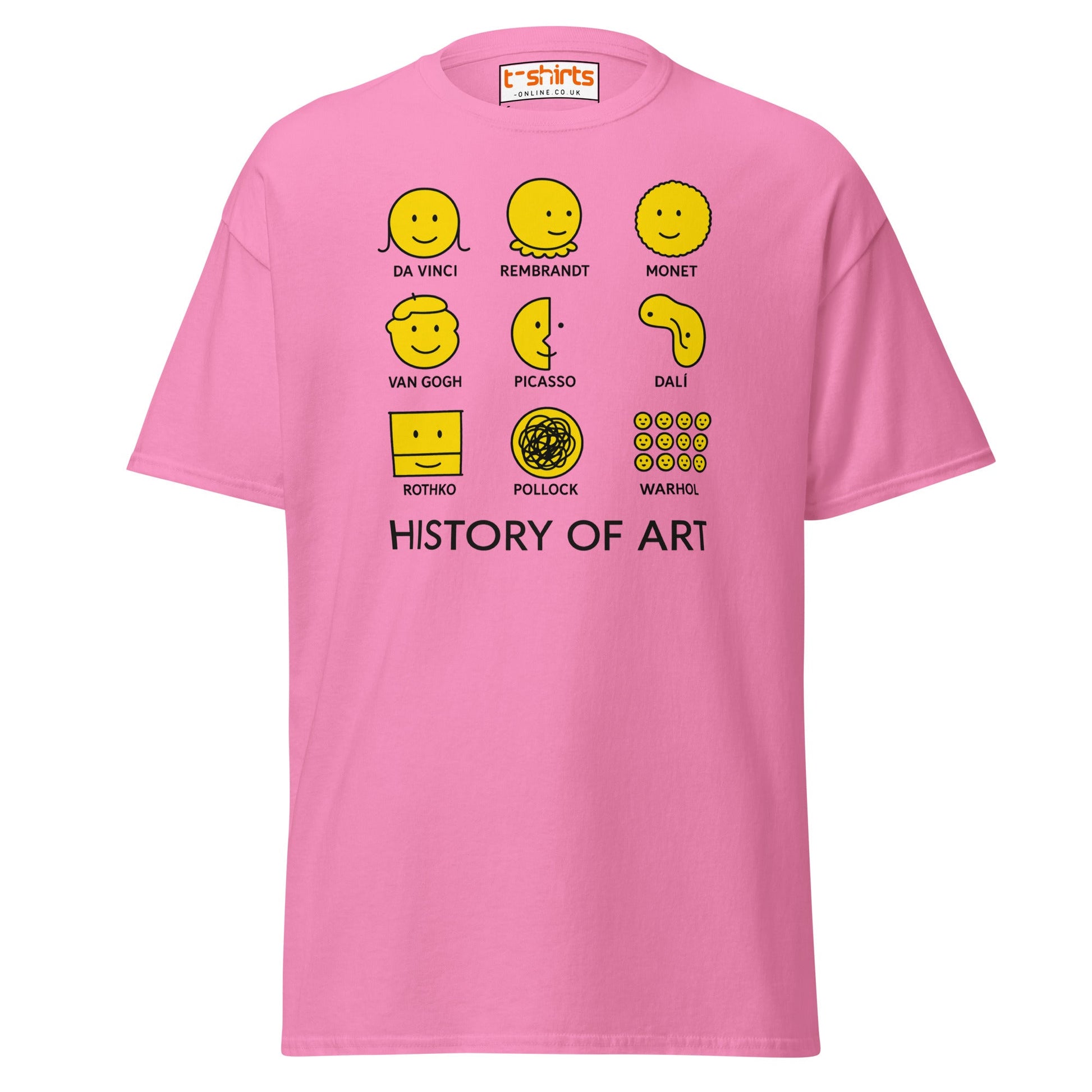 History of Art Smiley Face Funny Artist T-Shirt - Azalea - T-Shirts Online