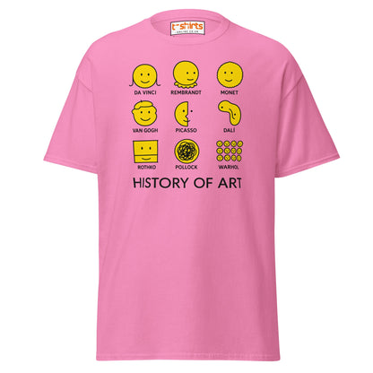 History of Art Smiley Face Funny Artist T-Shirt - Azalea - T-Shirts Online