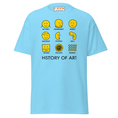 History of Art Smiley Face Funny Artist T-Shirt - Sky - T-Shirts Online
