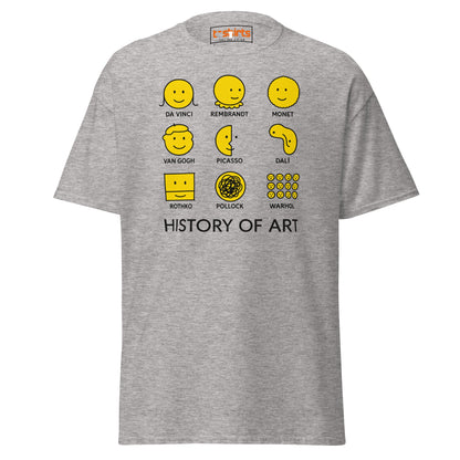 History of Art Smiley Face Funny Artist T-Shirt - Sport Grey - T-Shirts Online