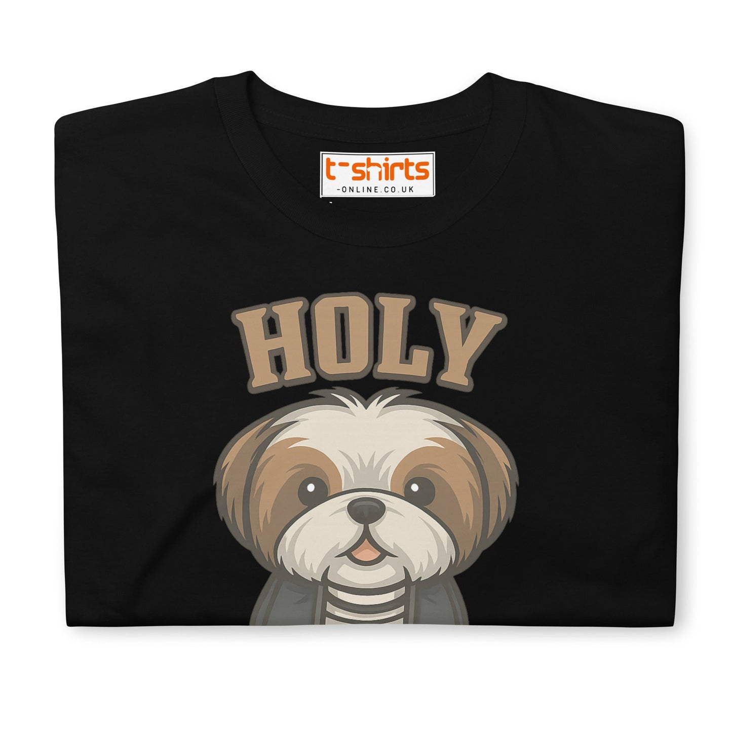 Holy Shih Tzu Funny Dog Pun T-Shirt - Black - T-Shirts Online