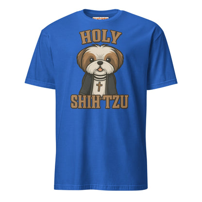 Holy Shih Tzu Funny Dog Pun T-Shirt - Royal - T-Shirts Online