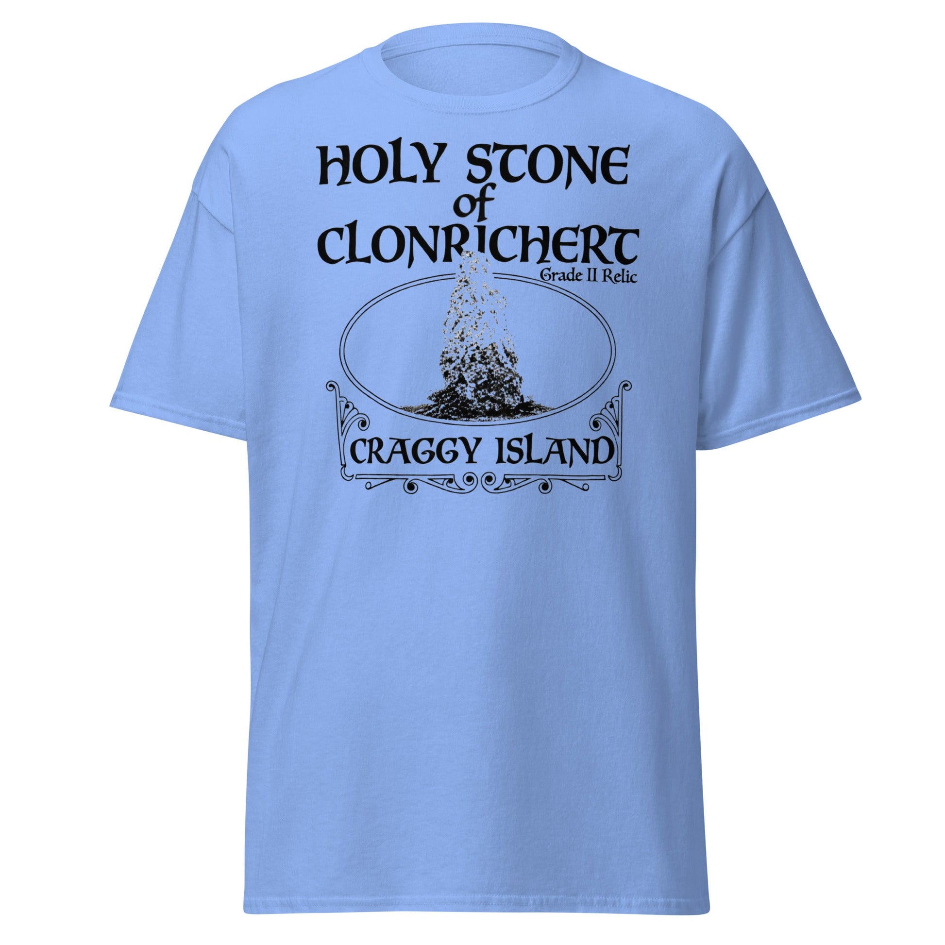 Holy Stone of Clonrichert T-Shirt - Craggy Island Relic - Carolina Blue - T-Shirts Online
